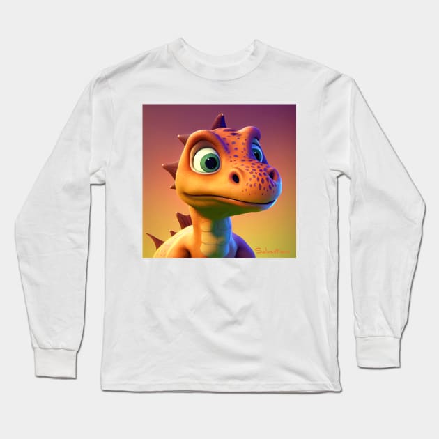 Baby Dinosaur Dino Bambino - Sebastian Long Sleeve T-Shirt by KOTOdesign